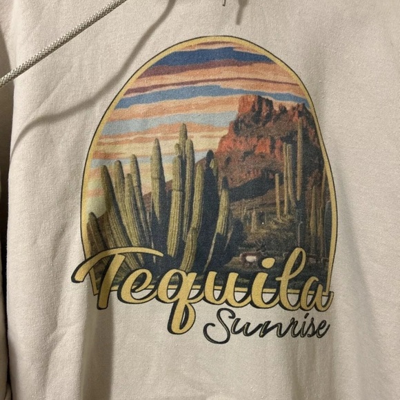 Women’s Gilden Heavy Blend Hoodie, Tequila Sunrise, Large, Tan - Picture 2 of 3